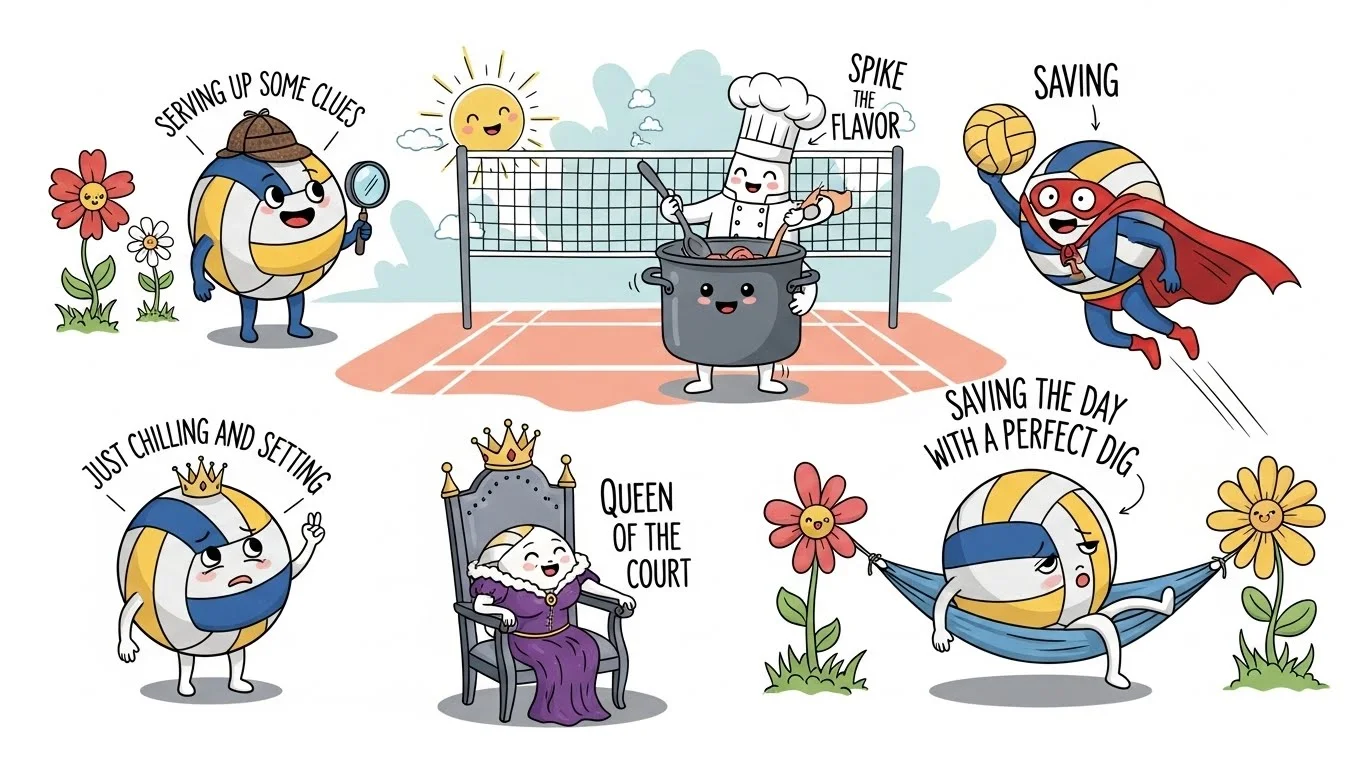 Clever Volleyball Wordplay for Instagram
