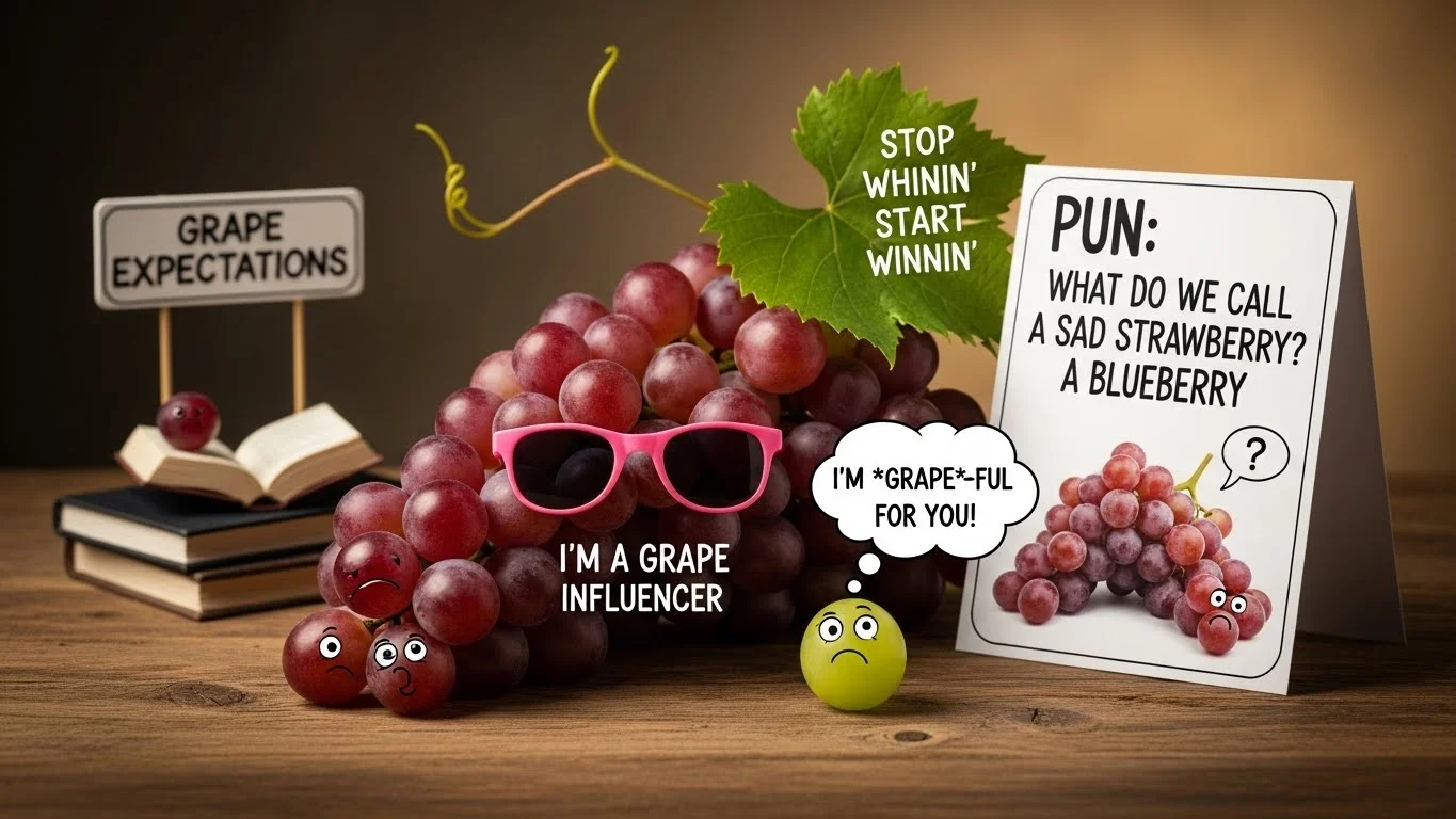 Silly, Sassy & Bold Grape Puns
