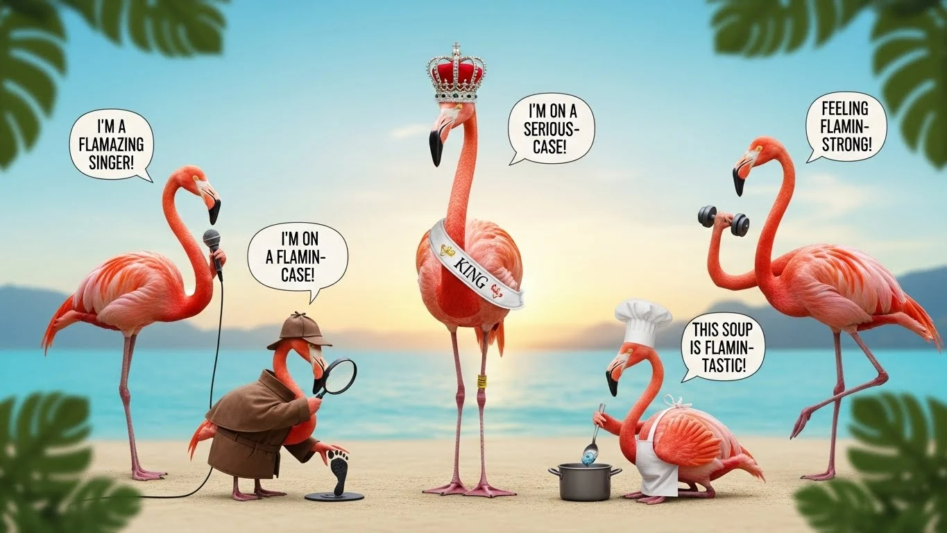 Witty Flamingo Puns That Slay on Social Media