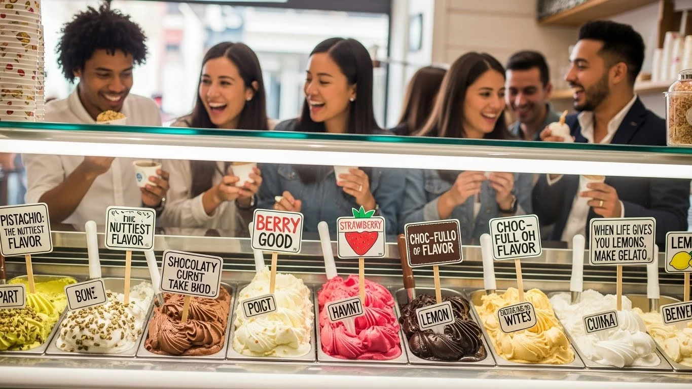 Witty Gelato Puns That Slay on Social Media