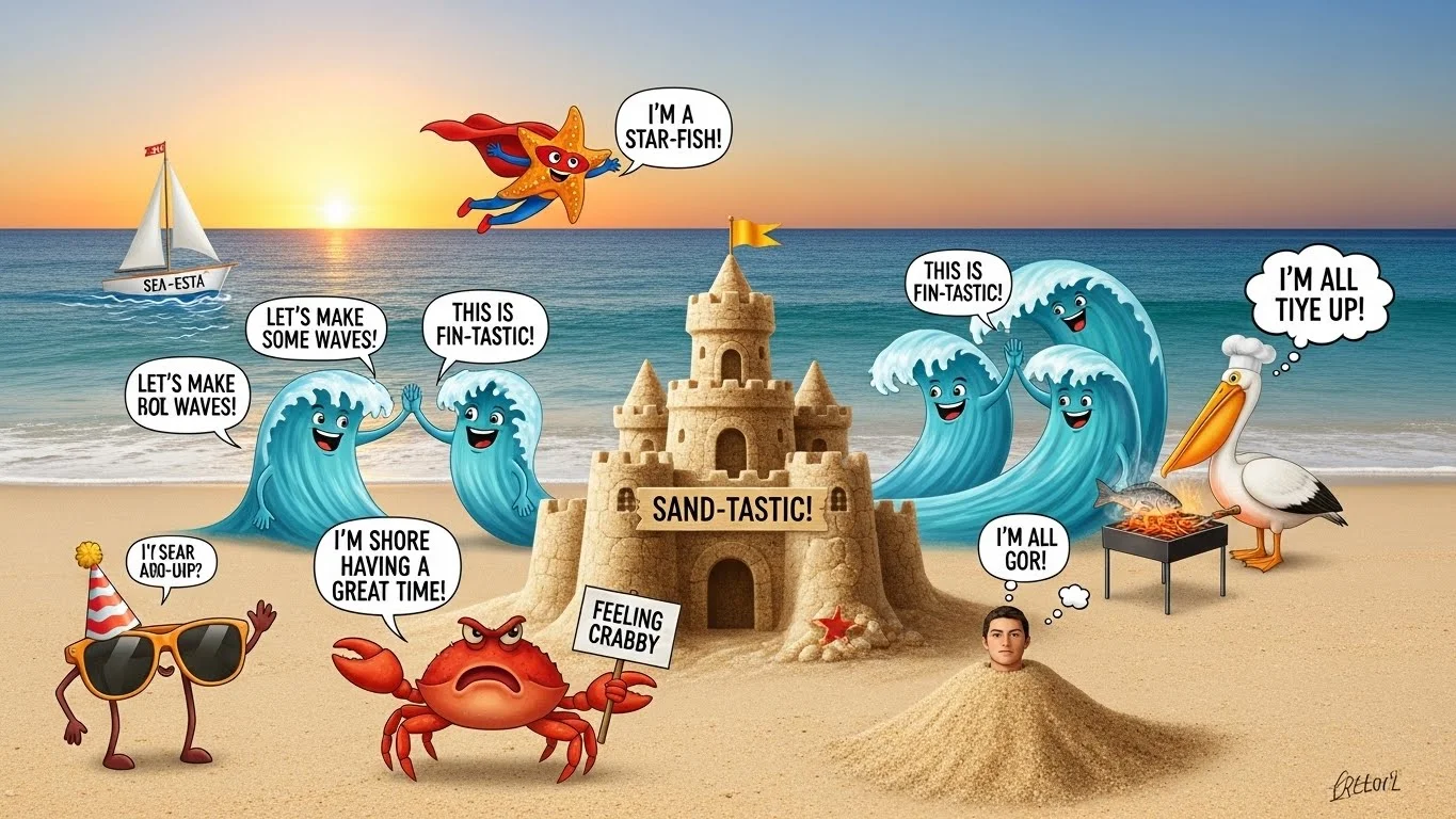 297+ Hilarious Beach Puns & Funny Ocean Jokes for Instagram Captions ...