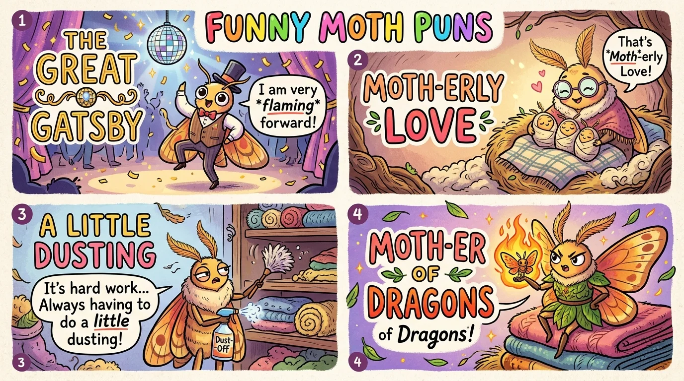 Clever Moth Wordplay for Instagram