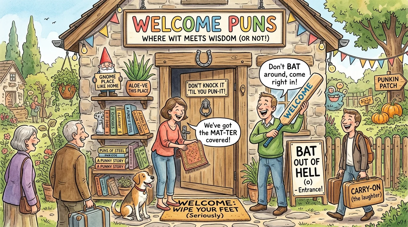 The Best Welcome Jokes & Wordplays Ever