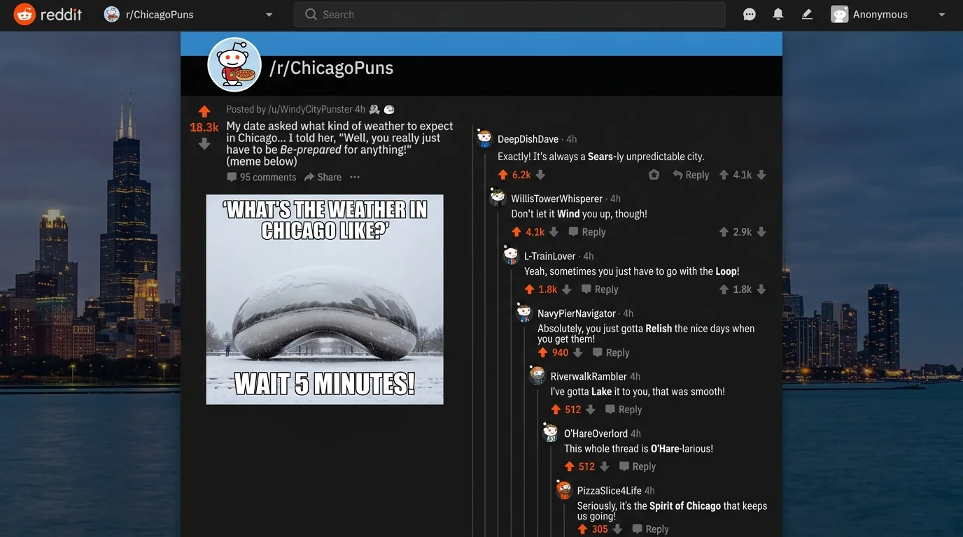 Witty Chicago Puns That Slay on Social Media