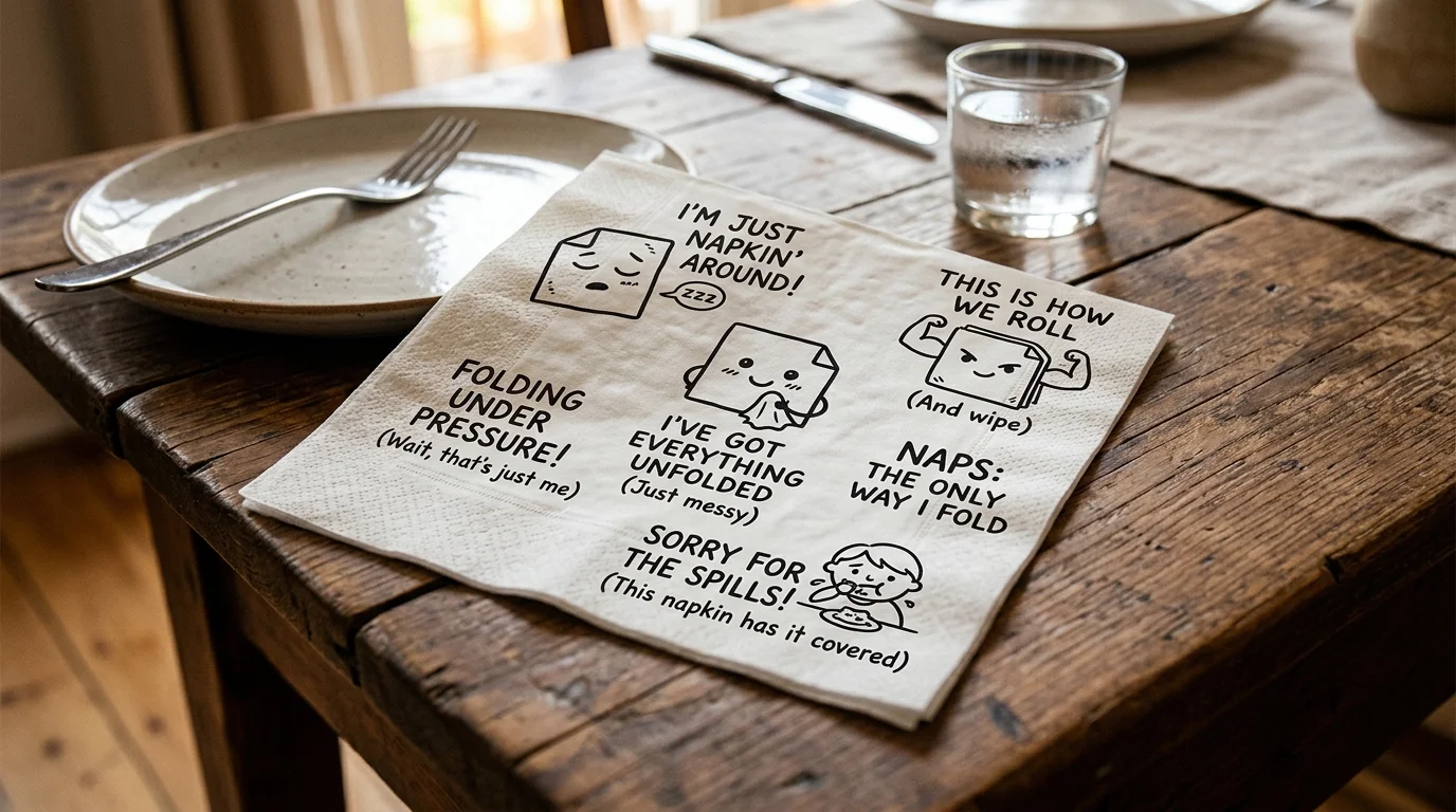 Napkin Puns One Liners