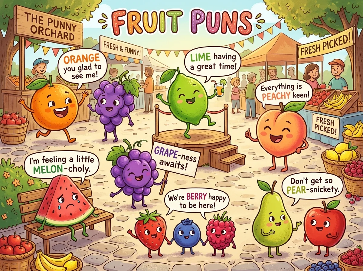 Quick & Short Fruit Puns for Fast Laughs