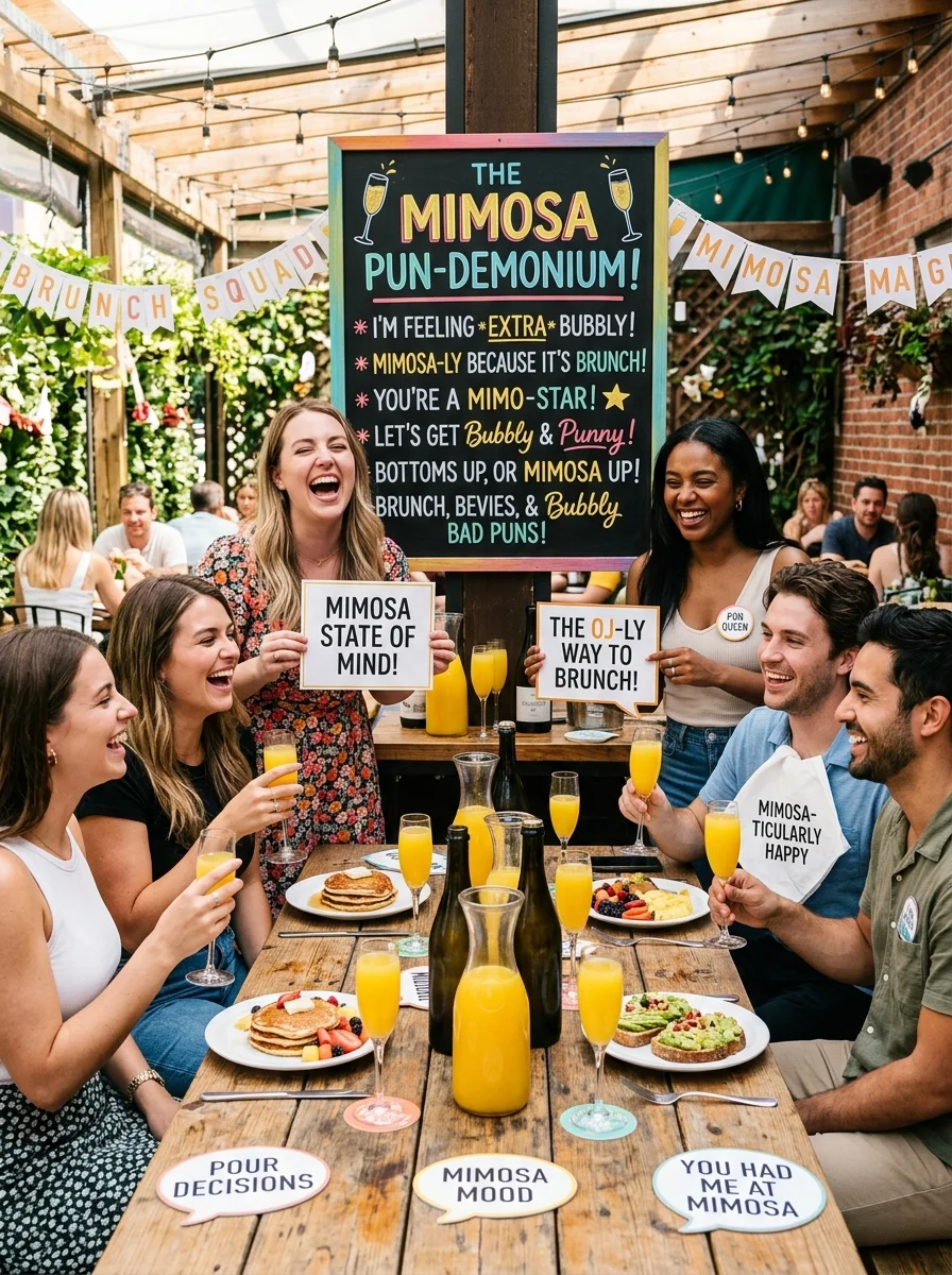 Witty Mimosa Puns That Slay on Social Media
