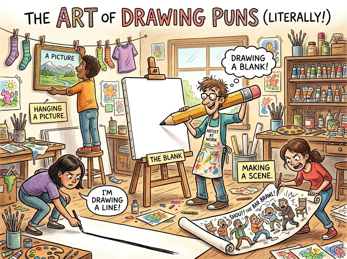 Drawing Puns One Liners