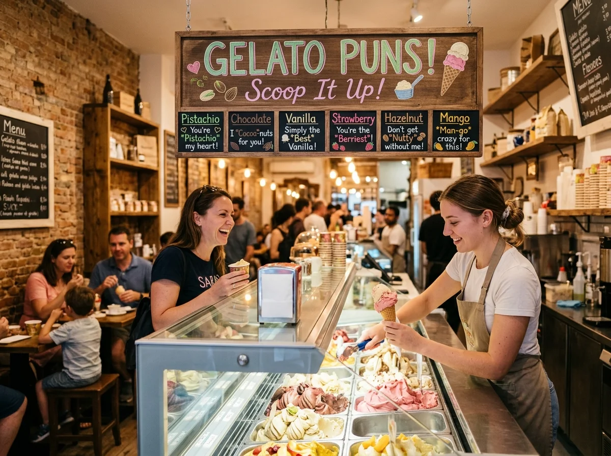 Gelato Puns Captions