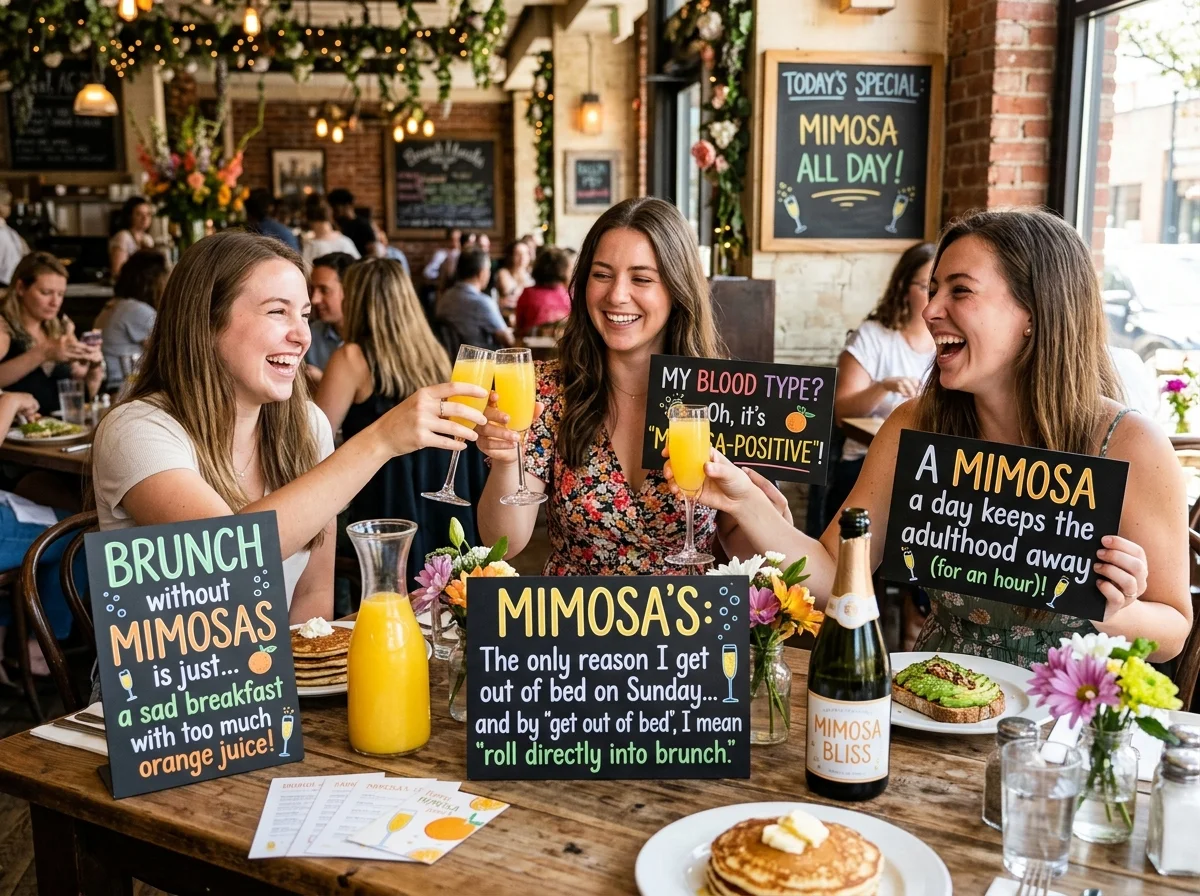 Mimosa Puns Captions