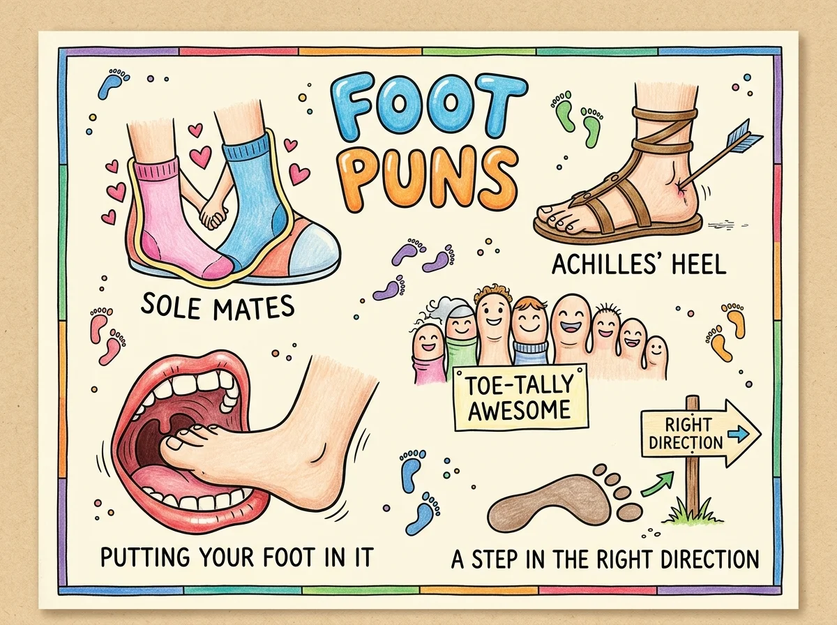 Quick & Short Foot Puns for Fast Laughs