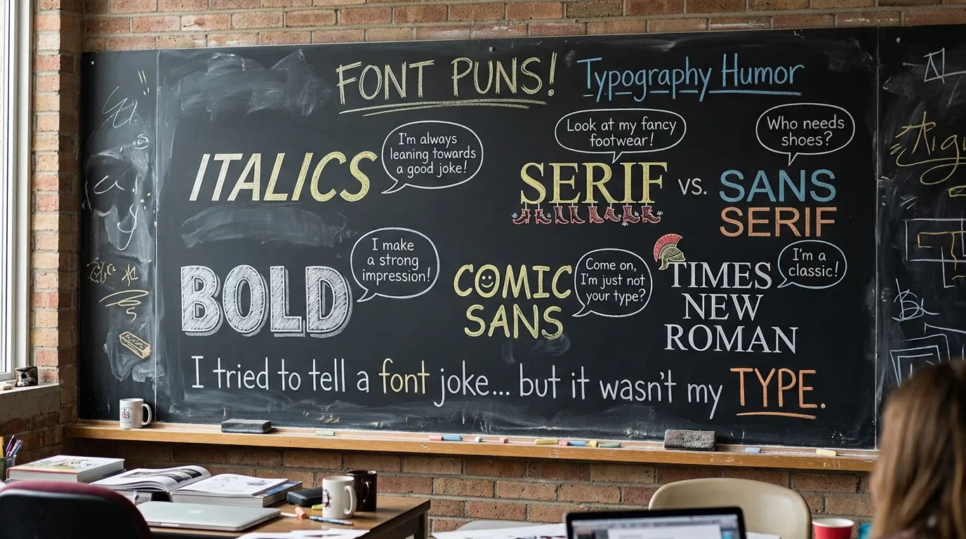 Font Puns One-Liners
